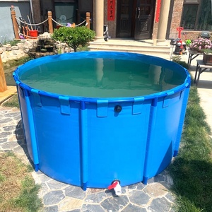 Bassin à poissons en toile de jardin mobile portable d'extérieur, bassin à poissons en PVC pliable hors sol pour l'intérieur - Product Image 4