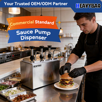 Pistolet distributeur de sauce en acier inoxydable Heavybao pour la restauration rapide, ketchup, huile, tomate, pizza, burger, pour hôtels et restaurants
