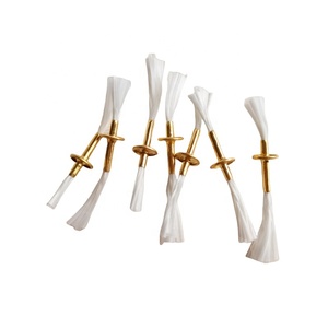 Mèche en métal de petite taille avec support pour lampe à huile, supports de mèche flottants dorés, écologiques - Product Image 1