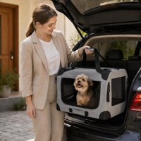 Siège de voiture pliable pour animaux de compagnie, grande capacité, cage pour chien, sac de transport pour chat, lit de voyage pour animaux de compagnie