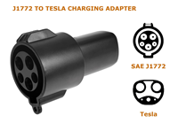 Adaptateur TAry J1772 Ev Type 1 connecteur Ev 60a J1772 adaptateur de charge J1772 vers prise Tesla pour Tesla