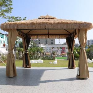 Parasols et Ombrelles <span class=keywords><strong>d</strong></span>'extérieur toutes saisons, Tente amovible à double toit en chaume pour camping, villa, jardin, pavillon, cour et hôtel - Product Image 3