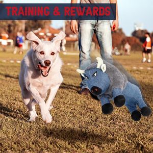 <strong>Indestructible</strong> Denim American Bison <strong>Dog</strong> Plush <strong>Toys</strong> Crinkle <strong>Squeaky</strong> Pet Squeak <strong>Toys</strong> For Aggressive Chewers - Product Image 6