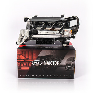 Modificación de faros delanteros apta para Lancme Land Cruiser 2016-2021 LC200, faros LED con 3 bombillas LED. - Product Image 4