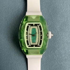 Montre mécanique automatique pour homme, style classique de designer, boîtier transparent de haute qualité, cristal vert, tourbillon, sport décontracté - Product Image 2