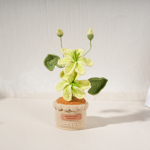 Flores Tejidas a Mano en Maceta de Tung, Delicias Florales Hechas a Mano para Regalos de Año Nuevo y Decoración de Interiores - Product Image 6