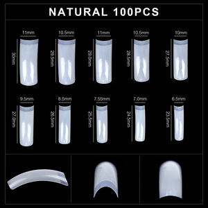 100 faux ongles carrés extra longs en ABS, couvrance partielle, pour manucure professionnelle en salon - Product Image 4