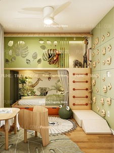 Lit superposé <span class=keywords><strong>en</strong></span> bois massif pour garçon, de petite taille, à double largeur (haut et bas), style forêt, moderne et simple, lit <span class=keywords><strong>cabane</strong></span> pour enfants - Product Image 2