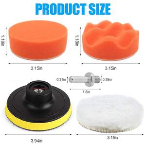 Deegbbyi ชุดฟองน้ำขัด<span class=keywords><strong>รถ</strong></span>23ชิ้นเครื่องมือ<span class=keywords><strong>ขัด</strong></span>แบบใช้ซ้ำได้และล้างทำความสะอาดได้พร้อมสว่านขัด - Product Image 2