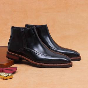 Nouvelle Tendance – Chaussures Homme en Cuir Véritable Brillant, Style Britannique Sportif Décontracté, à Enfiler, Légères, Antidérapantes et Respirantes pour l'Automne - Product Image 3