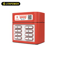 Station de Recharge Publique Extérieure Haute Capacité en Plastique, Vente Automatique Libre-Service pour Restaurants, Bars et Location de Batteries Partagées