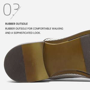 Chaussures habillées pour hommes en cuir de vachette perforées, style brogue, sur mesure OEM, grande taille, à lacets, rehaussantes, pour mariage - Product Image 5