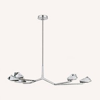 Lustre en cristal de luxe à 7 lumières, design moderne et créatif, 65 pouces, pour restaurant, villa, décoration