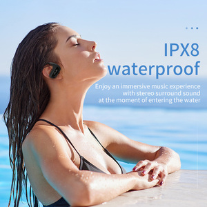 Natación de alta calidad IPX8 a prueba de agua para auriculares Bluetooth 32GB MP3 memoria interna LED batería JL Swim auriculares inalámbricos azul - Product Image 4