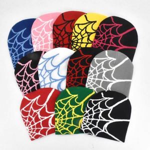 Gorros de Punto Jacquard Populares en Europa y América para Hombres y Mujeres, Gorros de Ciclismo con Diseño de Telaraña para Exteriores - Product Image 2