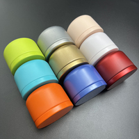 Mini emballage rond personnalisé vide avec bouchon à vis petite boîte en métal étanche à l'air 40g boîte en métal thé matcha café