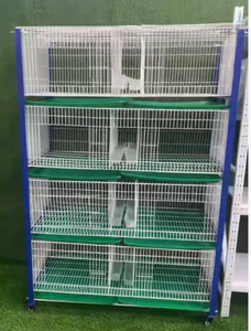 Lồng nuôi chim cảnh cao cấp hiện đại, có khay nhựa chắc chắn, khung thép, kèm tổ cỏ, có thể gấp gọn. - Product Image 6