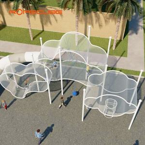 Paredes de escalada grandes con tobogán <span class=keywords><strong>para</strong></span> niños, equipo de juegos al aire libre, <span class=keywords><strong>Nube</strong></span> Blanca, venta al por mayor - Product Image 3