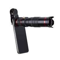 Objectif de caméra téléobjectif optique 4K de haute qualité Objectif zoom 22X avec mini trépied pour téléphone portable/appareil photo Couleur noire