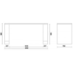BETA - C55B/2 - 2M Banco de trabajo para combinación de equipos de taller RSC55 - Product Image 2
