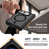 Étui magnétique pour iPhone Duo, protection de la charnière, translucide mat, anti-traces de doigts, coque de téléphone antichoc pour iPhone Duo 18 Fold