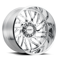 Jantes Forgées Sur Mesure Grand Déport 20x10 22x12 24x14 26x16 En Alliage Poli Argenté 6x139.7 8x170 Pour Camions
