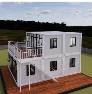 Contenedor de acero duradero de doble cubierta para oficina residencial Simple área escénica caja de paquete integrado para casa de dos pisos - Product Image 6