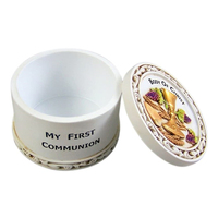 Boîte à chapelet en résine My First Communion Body of Christ boîte à bibelots souvenir