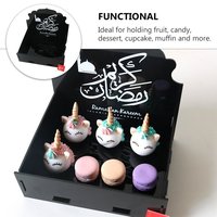 Assiette à dessert Eid ornement alimentaire plateau à gâteau décoration de la maison musulmane plateau à bonbons en acrylique plateaux de Ramadan en acrylique