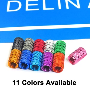 ฝาครอบจุ๊บลมยางอะลูมิเนียมสีดำ ฝาครอบจุ๊บลมยางแบบสากล เหมาะสำหรับรถยนต์ รถบรรทุก รถ SUV รถจักรยานยนต์ จักรยาน - Product Image 6