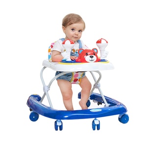 Hot selling 4 in 1 baby trend walker plastic mold strollers walkers swivel wheels baby walker with Music
