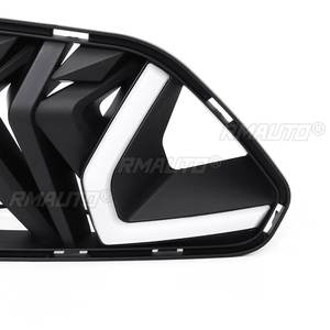 ABS Black Grille <b>for</b> Ford Mustang 2015 2016 2017 Front <b>Mesh</b> <b>Grill</b> With White LED Light - Product Image 4