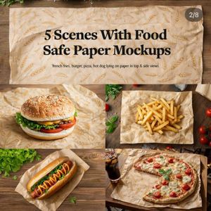 Papel Encerado Impermeable y Resistente al Aceite con Logotipo Personalizado al por Mayor, Papel para Hamburguesas para Restaurantes, Carritos de Comida, Panaderías - Product Image 4