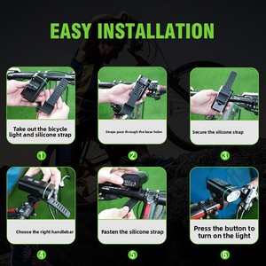 Niaconn <span class=keywords><strong>2025</strong></span> đêm cưỡi 4000 lumens dẫn xe đạp ánh sáng phía trước 5000mAh Pin hợp kim nhôm có thể sạc lại không thấm nước di động 6 - Product Image 6