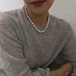 Collier de perles d'eau douce de haute qualité pour femmes, grande perle Edison brillante, polyvalent, cadeau Qixi - Product Image 3