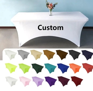 Housse de table de manucure rose extensible en spandex de 1,2 m et 1,8 m, à dos ouvert, élastique et ajustée, pour poste de travail de salon de manucure, cils et tatouage - Product Image 3