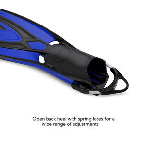 Palmes de plongée professionnelles, tailles de 37 à 46, adultes, <span class=keywords><strong>talon</strong></span> ouvert, caoutchouc TPR souple, lame en PP, palmes longues - Product Image 3