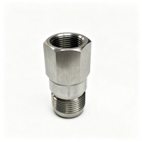 Adaptateur droit mâle haute pression en acier inoxydable, raccord hexagonal à double filetage extérieur, connecteur de tuyauterie hydraulique tourné CNC