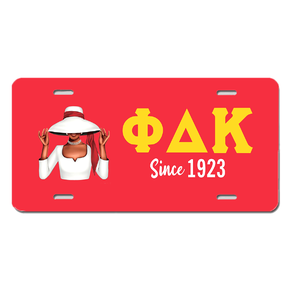 NSPDK Sororidad Nacional de Phi Delta Kappaas, Regalos de Sororidad, Decoración para Vehículos, Placa de Matrícula Estándar de Aluminio para Automóvil - Product Image 1