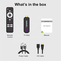 TV Stick Compatible con Android 9, Red Estable, WiFi5 2025, 4K, 2GB+8GB/16GB, Quad Core, HDR/H265, Control por Voz BT, Control Remoto