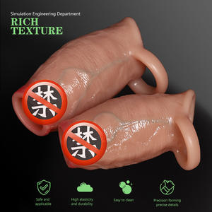 Verdikte en versterkte siliconen holle cock sleeve, herbruikbare penisring, erectiehulpmiddel voor volwassenen seksspeeltjes - Product Image 2