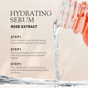 プライベートラベルローズスキンケアセラム保湿剤ガラススキンハイドレーションスキンブースターセラムゴールデンローズ化粧品ホワイトニングセラム - Product Image 6