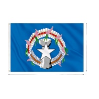 Drapeau personnalisé des îles des Maréennes du Nord 90x150cm, bannière nationale double face en polyester avec œillets