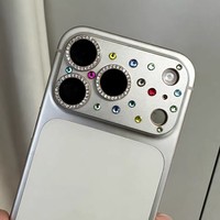 Film de protection d'écran tout-en-un incrusté de diamants, fabriqué à la main, pour 17/18 Pro Max, anti-reflet, résistant aux rayures, incassable