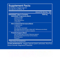 Capsules Liposomales NAD+ 1000mg pour Hommes, Complexe CoQ10 Resvératrol, Soutien Prostate, Supplément Multiminéral et Vitaminique, Marque Privée OEM