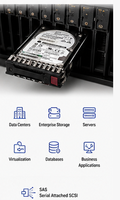 Disco Duro HDD de 600 GB, 10K RPM, 12 Gbps, SAS, 2.5'', SFF, para Almacenamiento HPE MSA, Compatible con HP J9F46A PN 787646-001 768788-002 807583-002