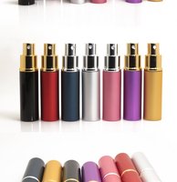 Flacon vaporisateur de parfum de voyage 10 ml 20 ml Mini flacon rechargeable en aluminium pour huile essentielle Atomiseur de parfum en verre avec système de rotation interne