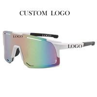 À la mode 100% UV coupe-vent Sport cyclisme miroir lentille une pièce grandes lunettes pour hommes équitation Viper lunettes de soleil avec Logo personnalisé