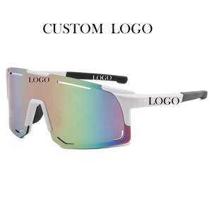 À la mode 100% UV coupe-vent Sport cyclisme miroir lentille une pièce grandes lunettes pour hommes équitation <span class=keywords><strong>Viper</strong></span> lunettes de soleil avec Logo personnalisé - Product Image 2