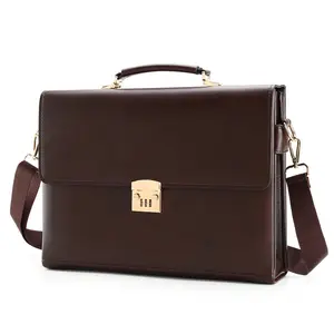 Men business handbag password lock briefcase messenger bag large capacity laptop computer bag leather lawyer briefcase for men